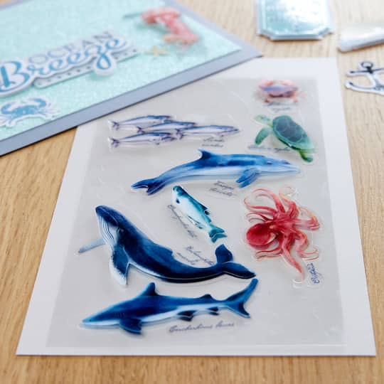 12 Pack: Sea Animals Dimensional Stickers by Recollections™